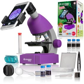 Bresser Junior 40x-640x mikroskooppi (violetti)